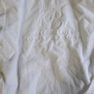Balenciaga Embossed White Bathrobe